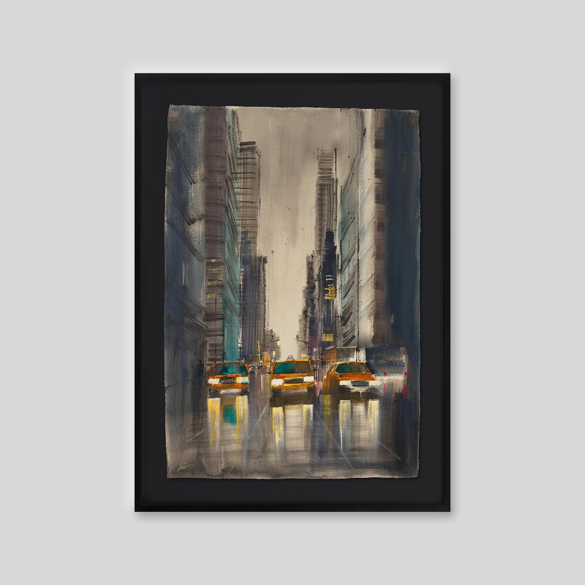 Urban Loom - An original ink and watercolour painting by Paul Kenton on handmade Indian paper