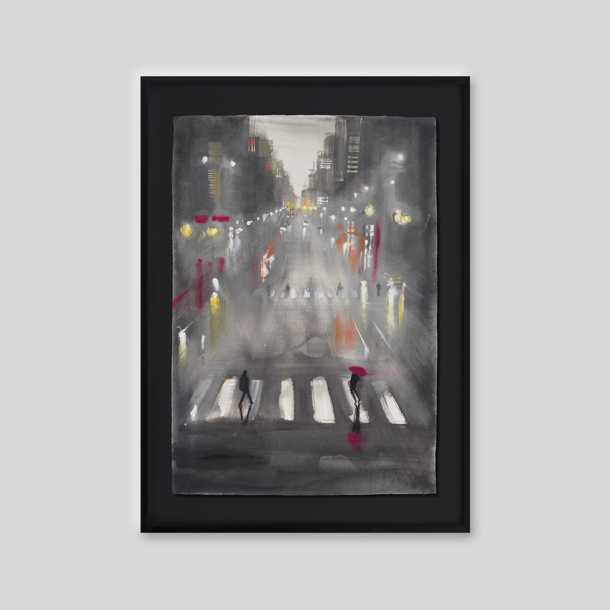 Stretched Horizons - An original ink and watercolour painting by Paul Kenton on handmade Indian paper