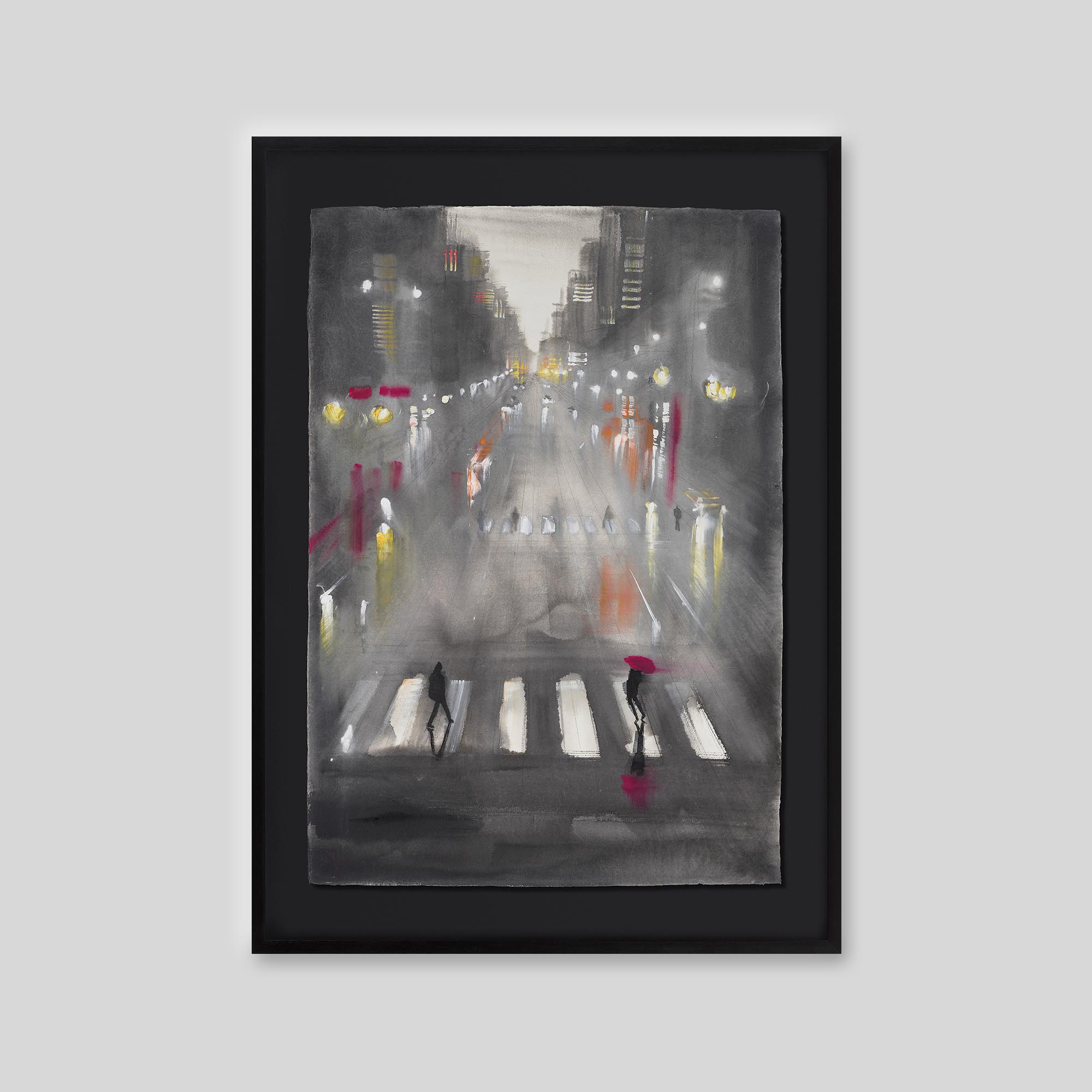 Stretched Horizons - An original ink and watercolour painting by Paul Kenton on handmade Indian paper