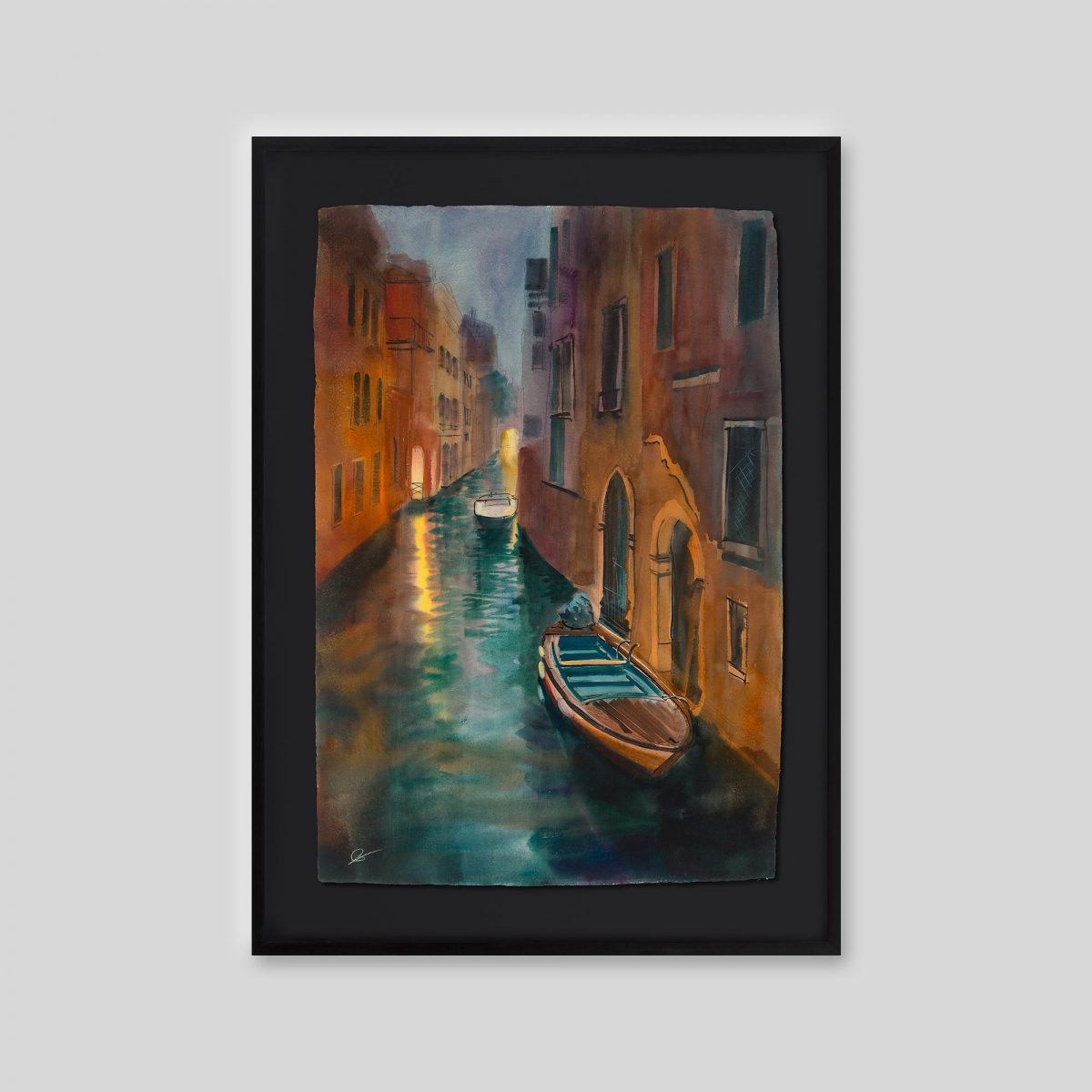 Quiet Passage - An original ink and watercolour painting by Paul Kenton on handmade Indian paper