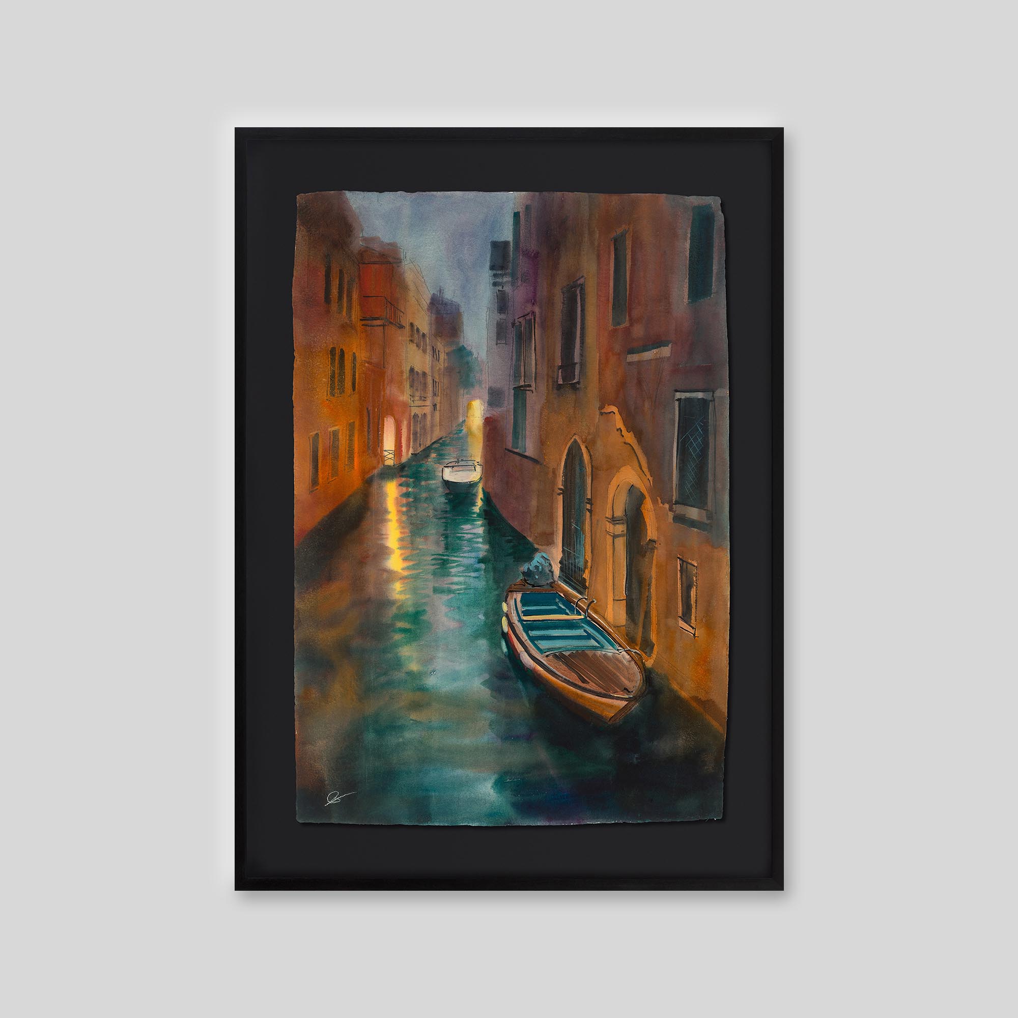 Quiet Passage - An original ink and watercolour painting by Paul Kenton on handmade Indian paper