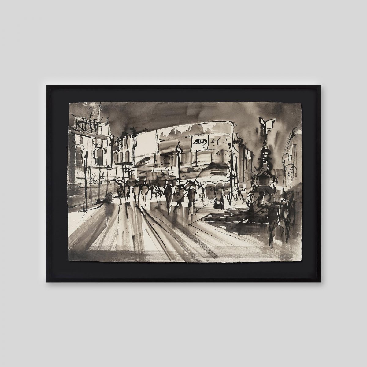 Piccadilly Pulse - An original ink and watercolour painting by Paul Kenton on handmade Indian paper