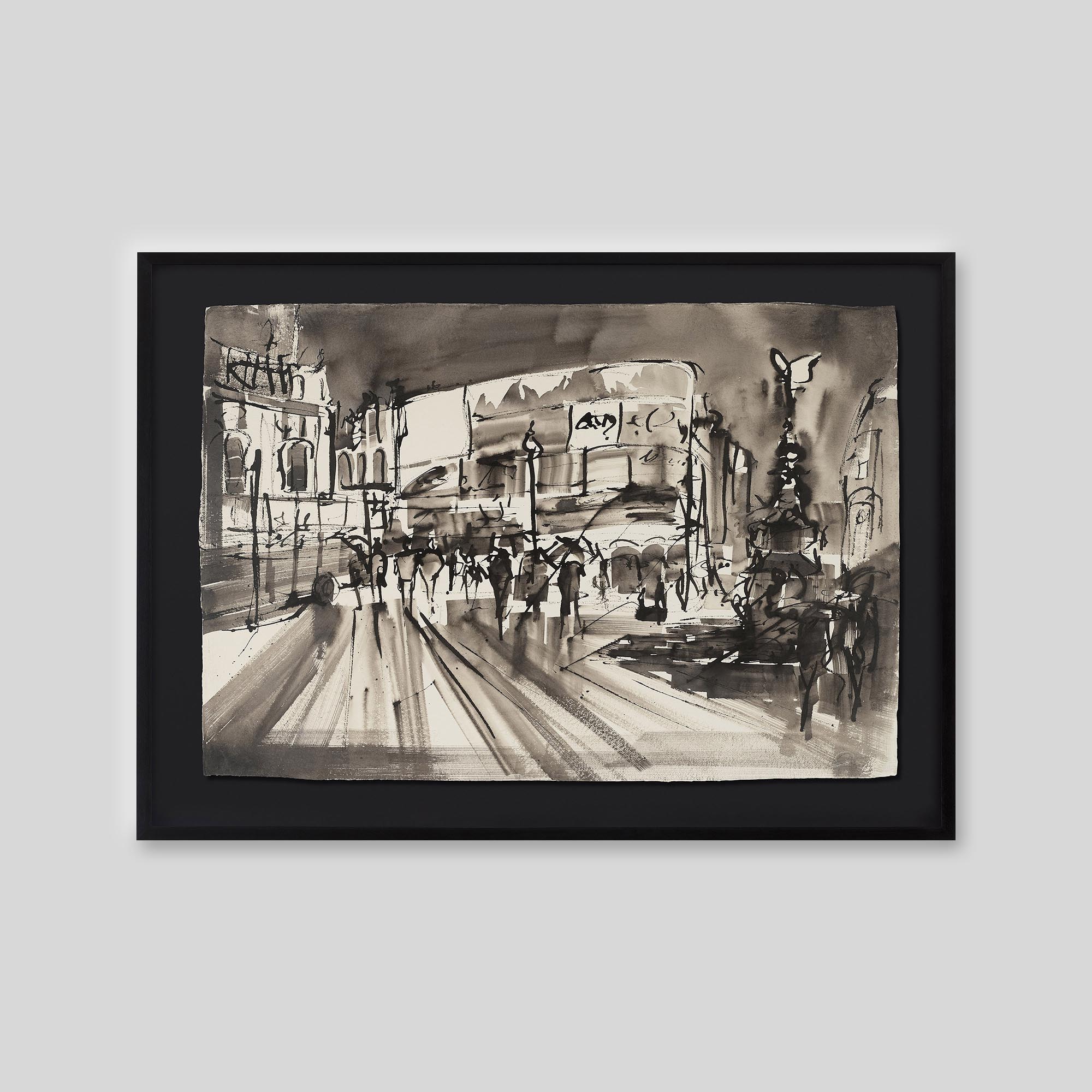 Piccadilly Pulse - An original ink and watercolour painting by Paul Kenton on handmade Indian paper