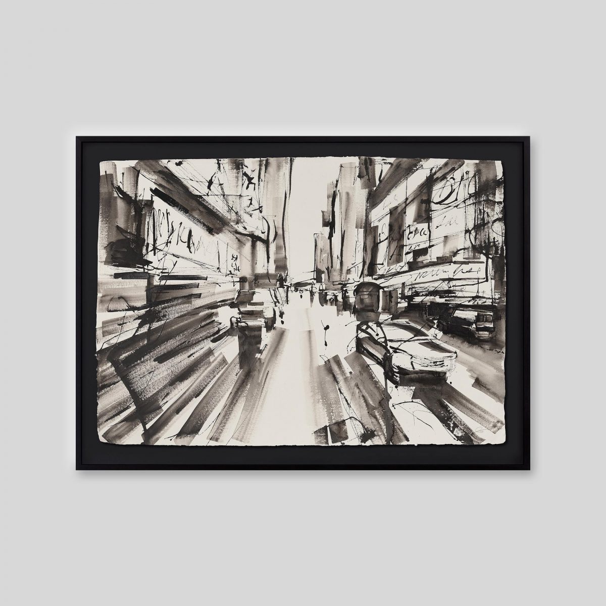 City Alive - An original ink and watercolour painting by Paul Kenton on handmade Indian paper