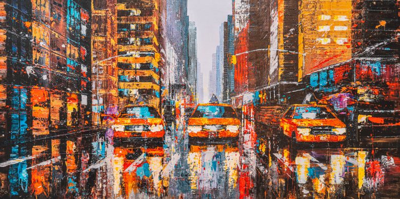 downtown-reflections-limited-edition-print-new-york-painting-paul-kenton