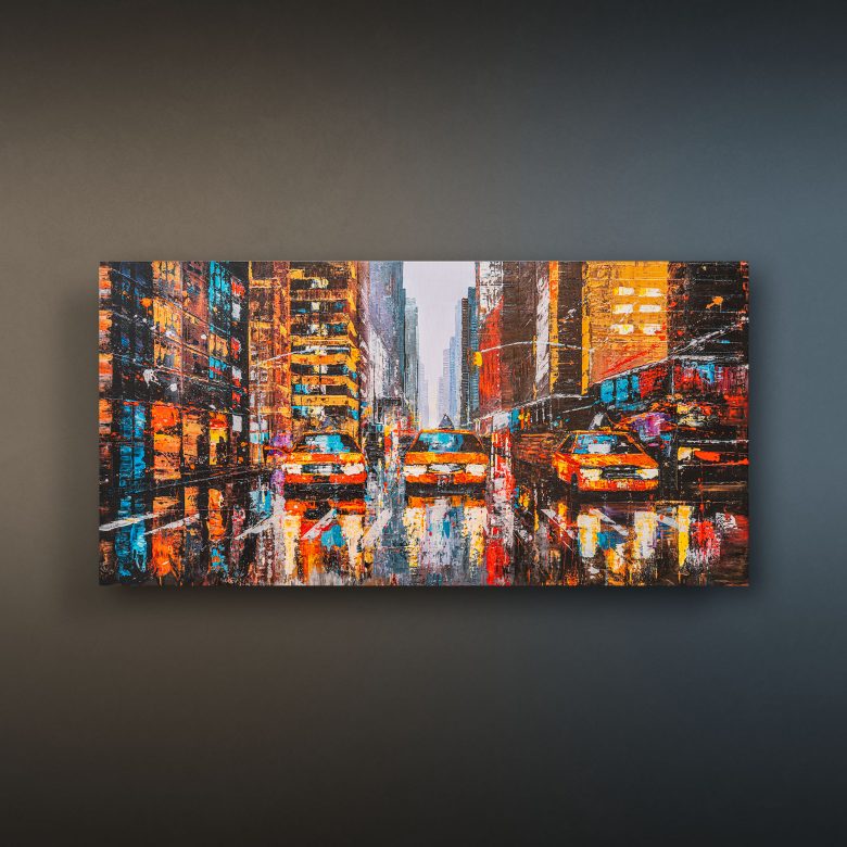 downtown-reflections-limited-edition-print-new-york-painting-paul-kenton