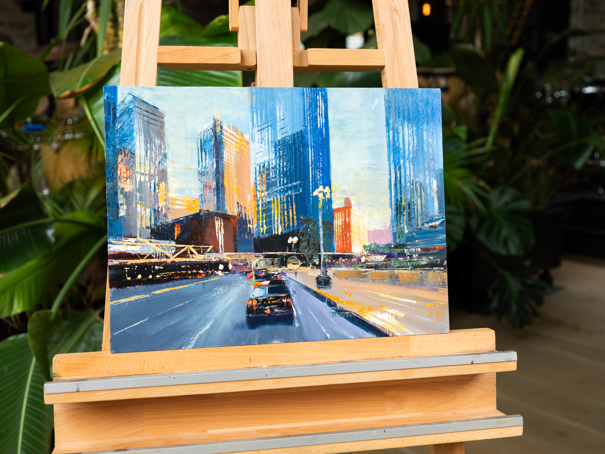 City Morning painting location image