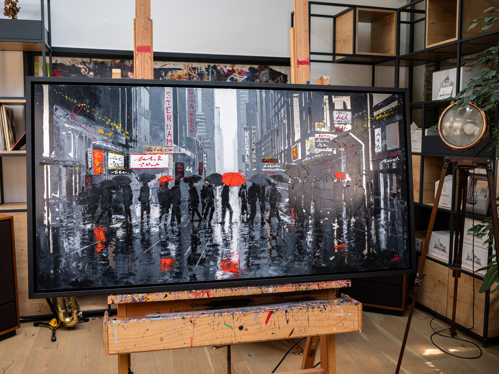 Red Umbrellas painting location image