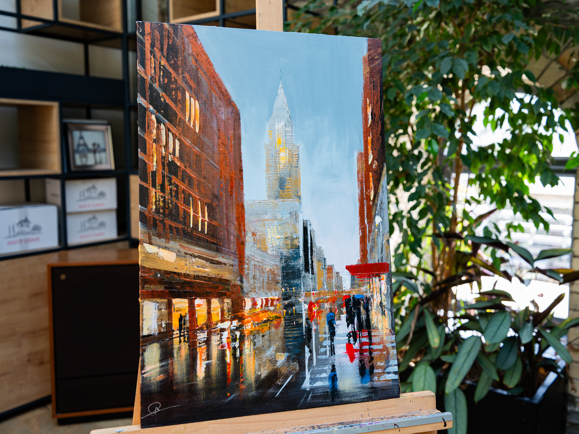 Under the Chrysler painting location image
